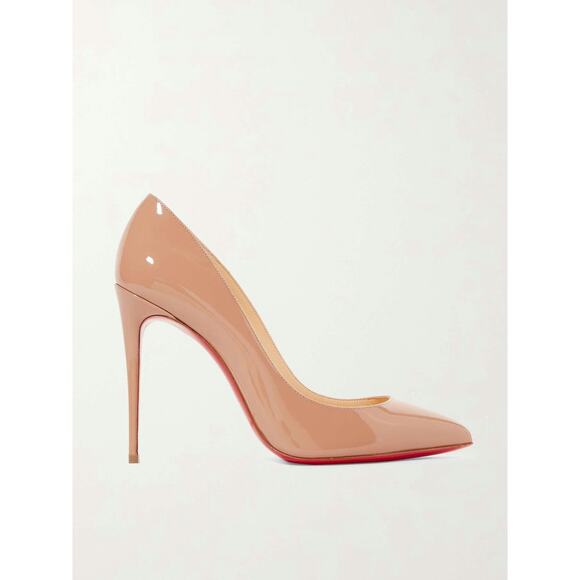 Christian Louboutin Shoes - Christian Louboutin Women's Nude Patent Leather So Kate Pumps - Size 38